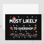 クリスマスの買い物を買い過ぎちゃうタイプの人 Crew 招待状 (正面/裏面)