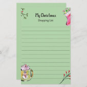 クリスマスの買い物リスト 便箋 (正面/裏面)