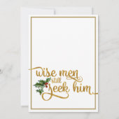 クリスマスの賢者はまだ彼に2つの写真を探している シーズンカード (裏面)