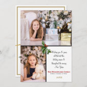 クリスマスの賢者はまだ彼に2つの写真を探している シーズンカード (正面/裏面)