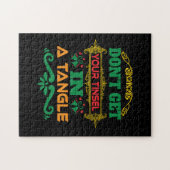 クリスマスの贈り物が絡み合わない ジグソーパズル (横)