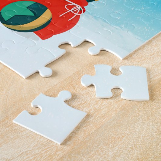 クリスマスの贈り物と雪の中の聖ベルナール ジグソーパズル (側面)