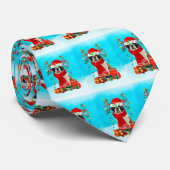 クリスマスの贈り物と雪の中の聖ベルナール ネクタイ (ロール)