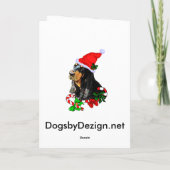 クリスマスの贈り物に関するブラックとタン シーズンカード (裏面)