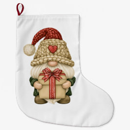 クリスマスの贈り物のノーム ラージクリスマスストッキング