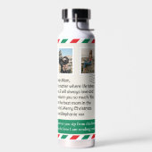 クリスマスの贈り物の愛とハグパーソナライズされた ウォーターボトル (左面)