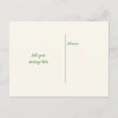 クリスマスの贈り物の緑と写真をありがとう 案内ポストカード (裏面)