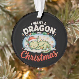 クリスマスの贈り物はドラゴン サンタのイルミネーション クリスマス オーナメント