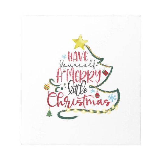 クリスマスの贈り物はメリークリスマス ノートパッド (正面)