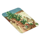 クリスマスの贈り物やプレゼントを運ぶ天使 マグネット (右側)