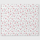 クリスマスの贈り物用ストッキングとペロペロキャンディーの模様 ラッピングペーパー (フラット)