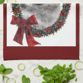 クリスマスの贈り物 キッチンタオル (折り畳み)