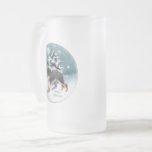 クリスマスの贈り物 フロストグラスビールジョッキ (正面左)
