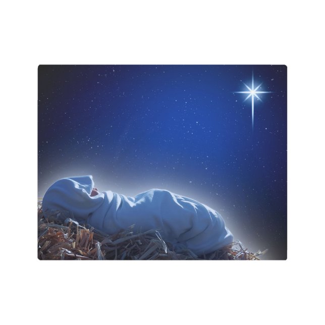 クリスマスの贈り物 メタルプリント (正面)