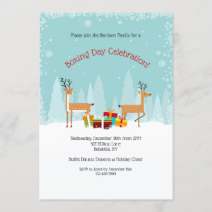 クリスマスの贈物日のパーティの招待状 招待状