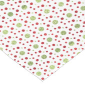 クリスマスの赤いおよび緑のグリッターのグリッターの点 ショートテーブルランナー (コーナー)