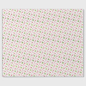 クリスマスの赤いおよび緑のグリッターのグリッターの点 ラッピングペーパー (フラット)