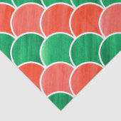 クリスマスの赤いおよび緑の色彩の鮮やかなスケールパターン 薄葉紙 (詳細)