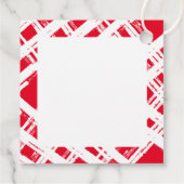 クリスマスの赤いクリスマスのラッピングを楽エレガントしむ フェイバータグ (裏面)