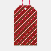 クリスマスの赤いストライプ ギフトタグ (裏面)