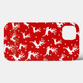 クリスマスの赤いトナカイたち Case-Mate iPhoneケース (裏面 (横))