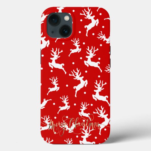 クリスマスの赤いトナカイたち Case-Mate iPhoneケース (裏面)