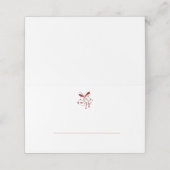 クリスマスの赤いベル 冬の結婚式 プレイスカード (外部開封)