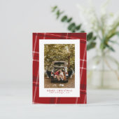 クリスマスの赤い写真はがき シーズンポストカード (スタンド正面)