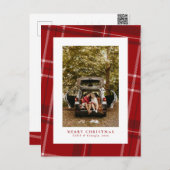 クリスマスの赤い写真はがき シーズンポストカード (正面/裏面)