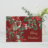 クリスマスの赤い実の木 シーズンカード (スタンド正面)