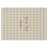 クリスマスの赤い弓の金ゴールドベルを持つ毛皮の木 テーブルクロス (正面(横))