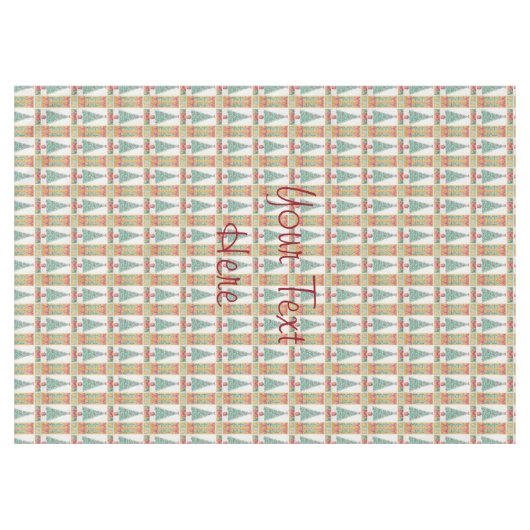 クリスマスの赤い弓の金ゴールドベルを持つ毛皮の木 テーブルクロス (正面(横))