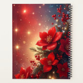 クリスマスの赤い花のホリデープランナー プランナー手帳 (裏面)