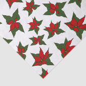 クリスマスの赤い花の植物画 薄葉紙 (詳細)