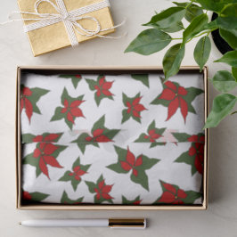 クリスマスの赤い花の植物画 薄葉紙