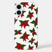 クリスマスの赤い花の植物画 Case-Mate iPhoneケース (裏面)