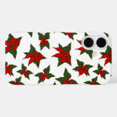 クリスマスの赤い花の植物画 Case-Mate iPhoneケース (裏面 (横))