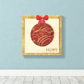 クリスマスの赤い装飾 キャンバスプリント (インサイチュ (ウッドフロア))