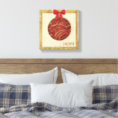 クリスマスの赤い装飾 キャンバスプリント (インサイチュ (寝室))