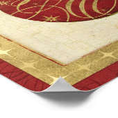 クリスマスの赤い装飾 ポスター (角)