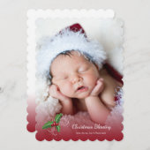 クリスマスの赤い透明物の写真の休日カード シーズンカード (正面/裏面)