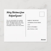 クリスマスの赤い飾り オーダーメイド ポストカード (裏面)