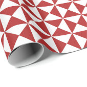 クリスマスの赤くモダンなパターン包装紙 ラッピングペーパー (ロールコーナー)