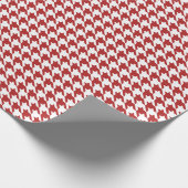 クリスマスの赤く千鳥格子のな包装紙 ラッピングペーパー (角)