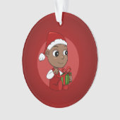 クリスマスの赤ちゃんのキャラクター オーナメント (正面)