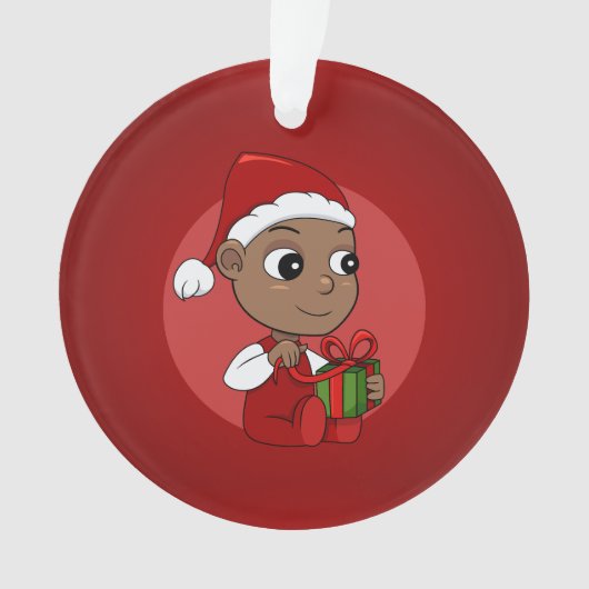 クリスマスの赤ちゃんのキャラクター オーナメント (正面)