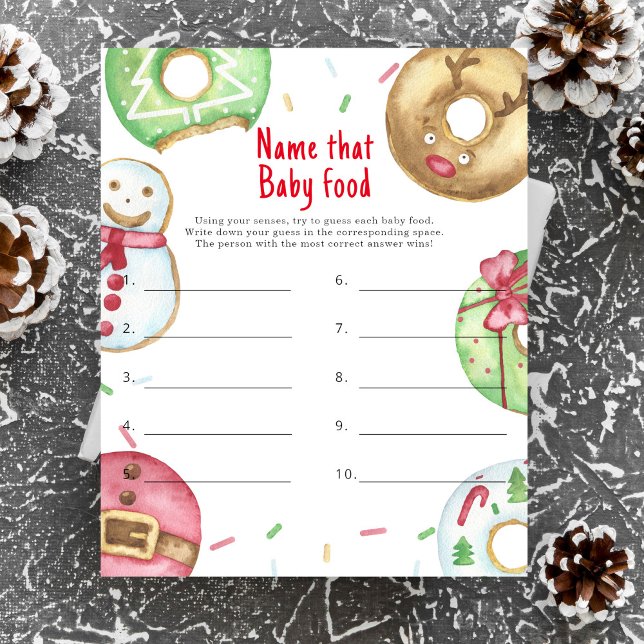 クリスマスの赤ちゃんシャワーそのベビー食品ゲームの名前 (クリエイターアップロード済み)