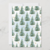 クリスマスの赤ちゃんシャワーの小さなバンドルの青 招待状 (裏面)