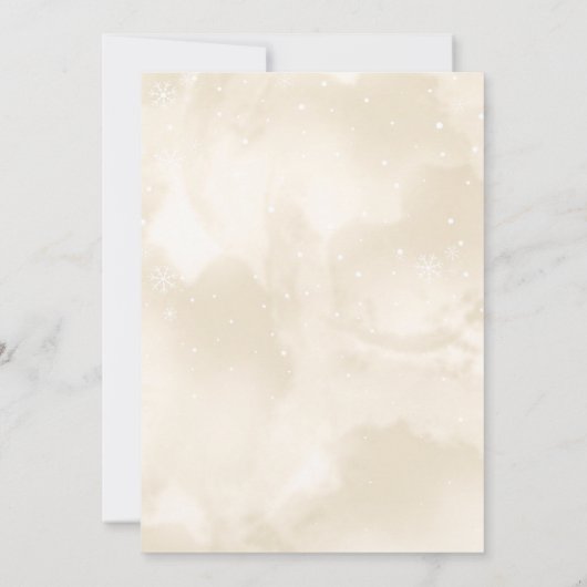 クリスマスの赤ちゃんシャワーを待つのかわいい 招待状 (裏面)