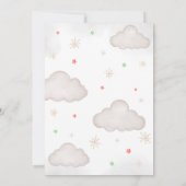 クリスマスの赤ちゃんシャワーを心待ちにできる 招待状 (裏面)